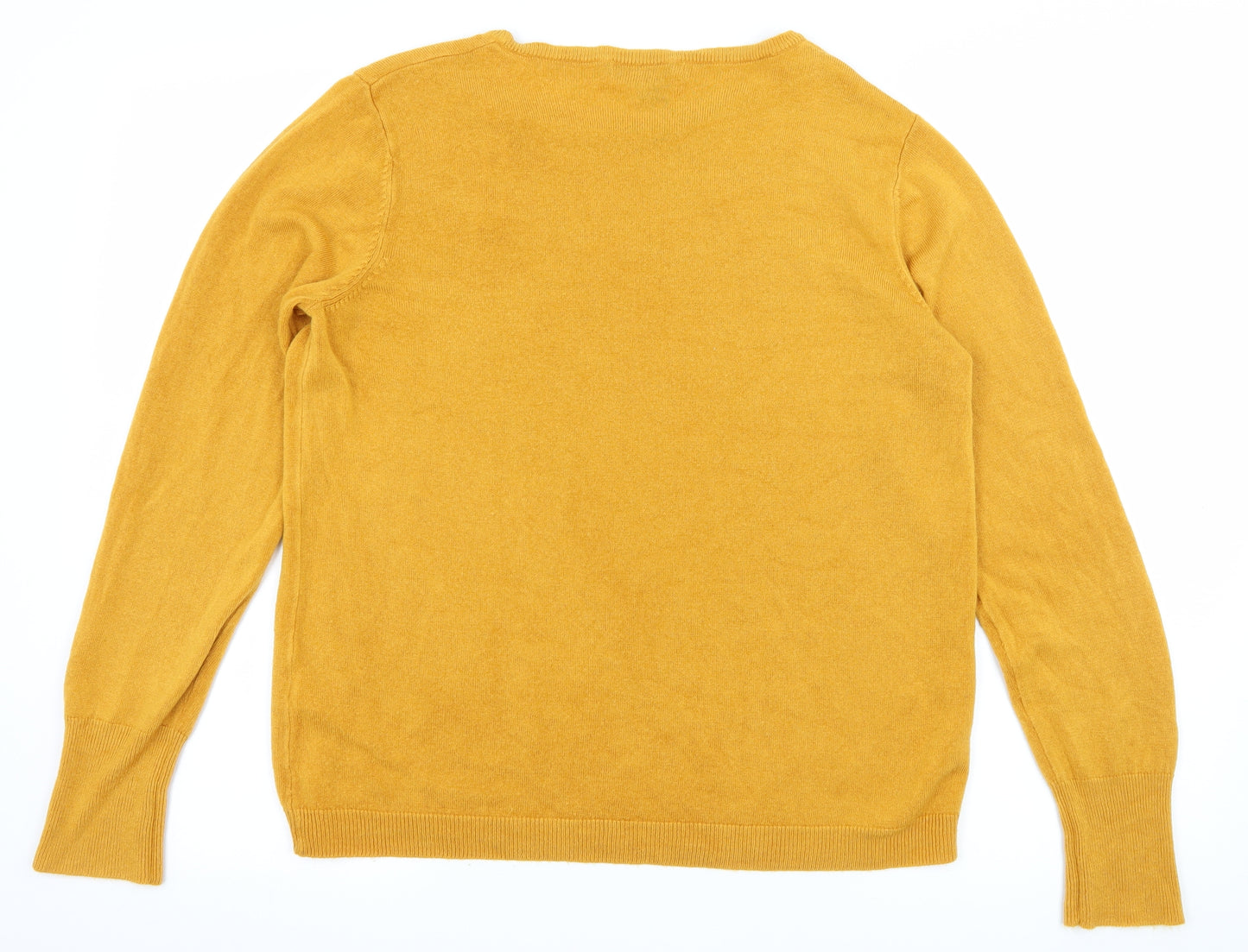 Atmosphere Womens Yellow  Knit Pullover Jumper Size 14