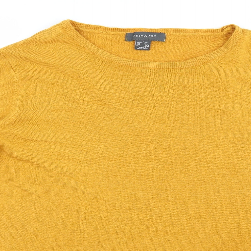 Atmosphere Womens Yellow  Knit Pullover Jumper Size 14