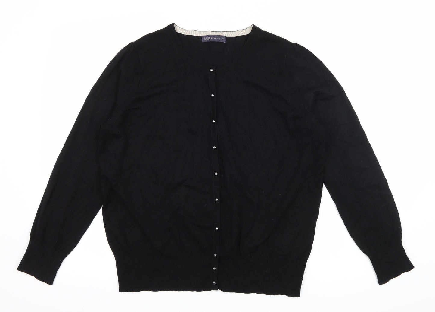 Marks and Spencer Womens Black  Knit Pullover Jumper Size 18