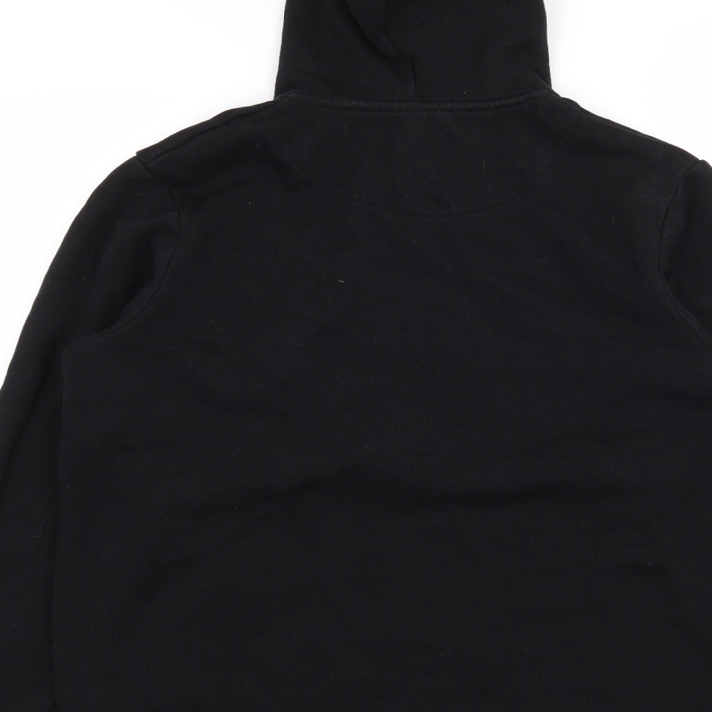 SikSilk Mens Black  Jersey Pullover Hoodie Size S