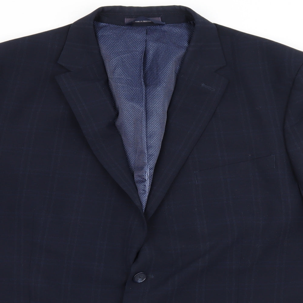 Marks and Spencer Mens Blue Striped  Jacket Suit Jacket Size XL