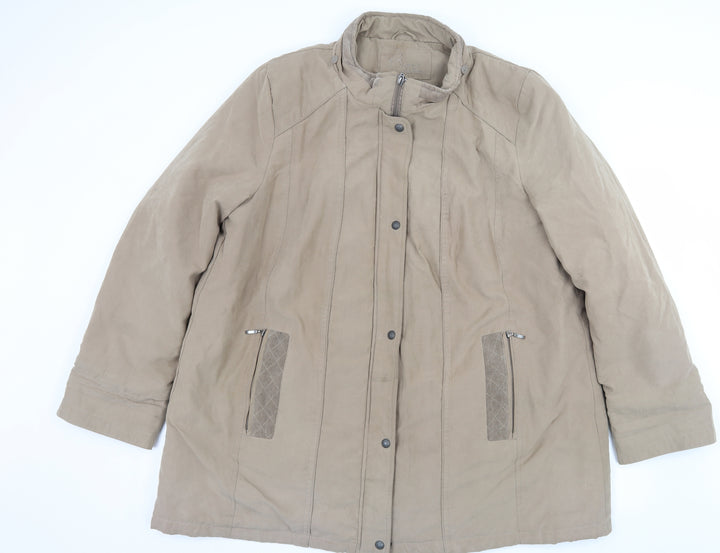 Bonmarché Womens Beige Overcoat Coat Size XL