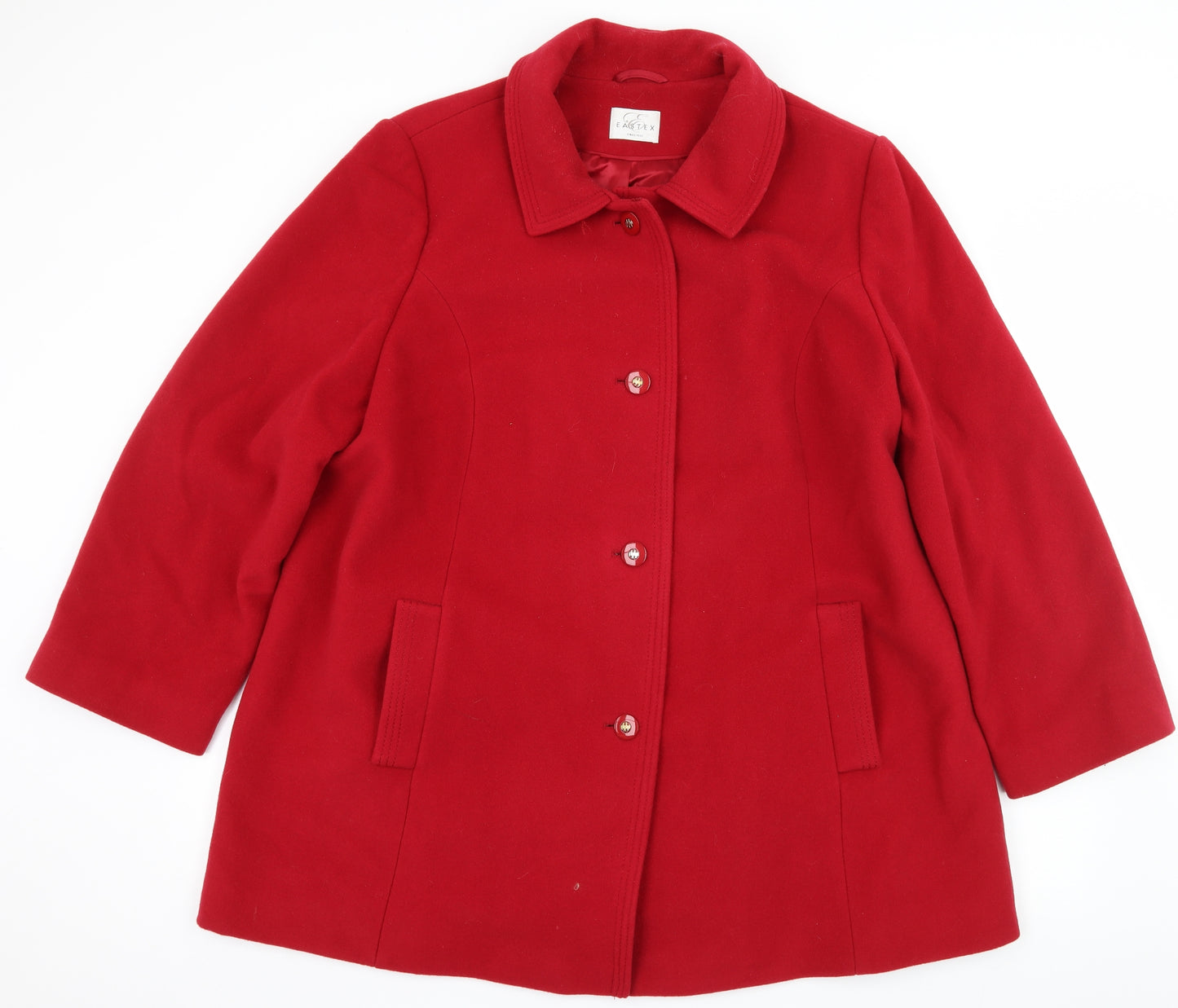 Eastex Womens Red   Pea Coat Coat Size 20