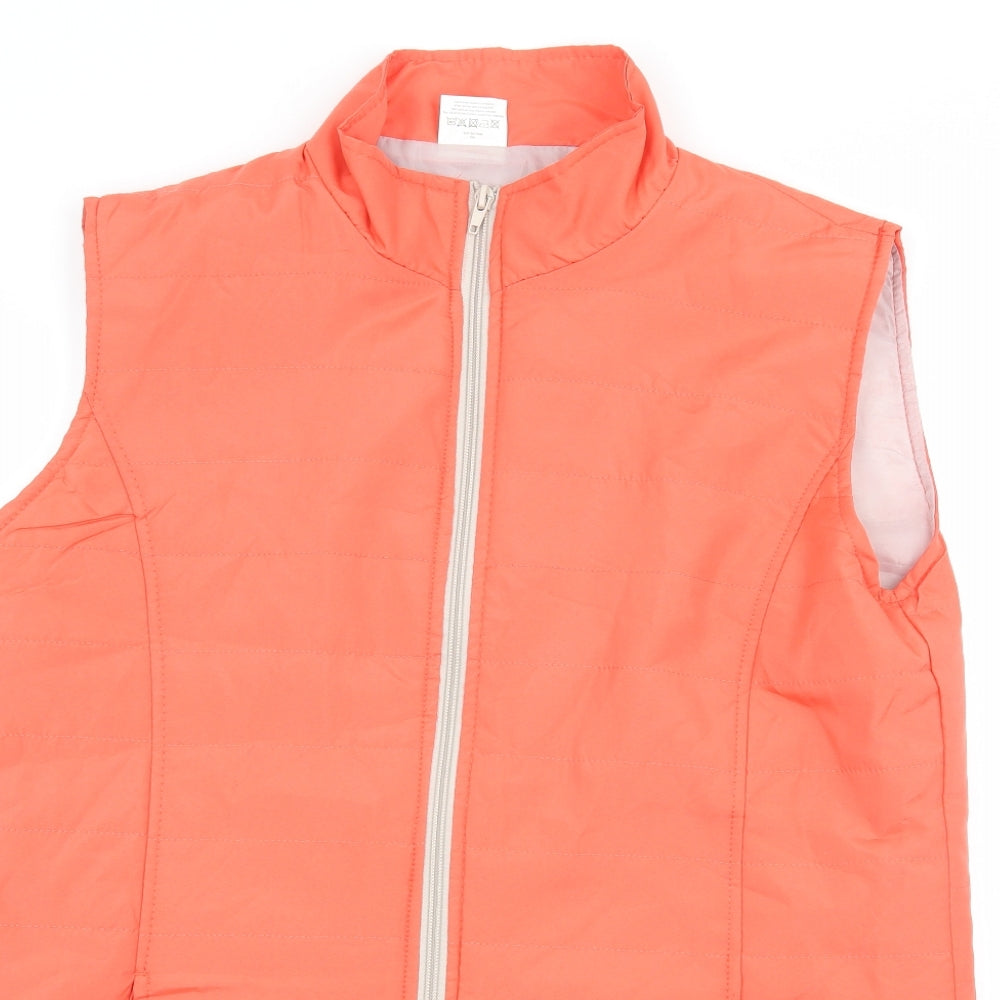 Anne De Lancay Womens Orange   Gilet Jacket Size M