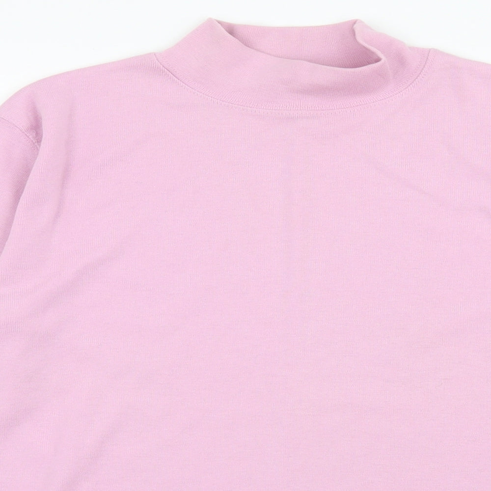 Poppy Womens Purple  Jersey Basic T-Shirt Size 14