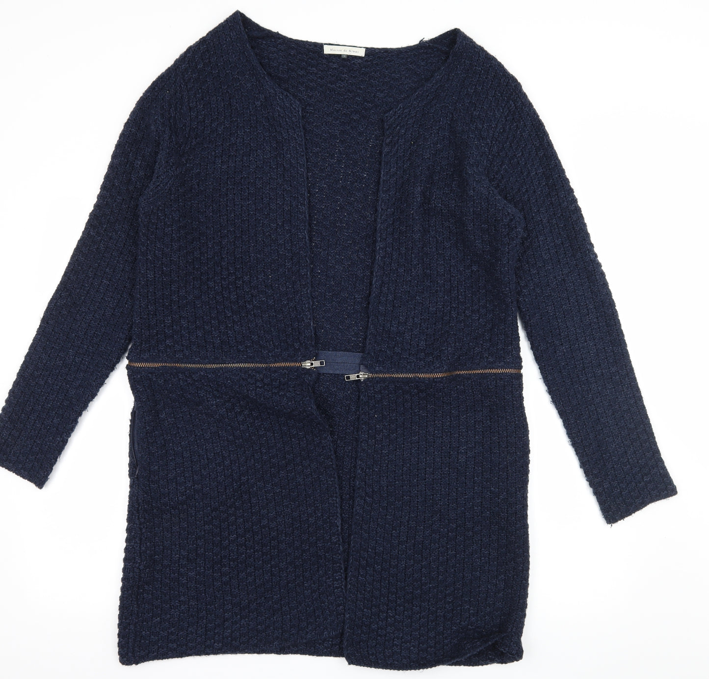 Maison De Nimes Womens Blue  Knit Cardigan Jumper Size 12