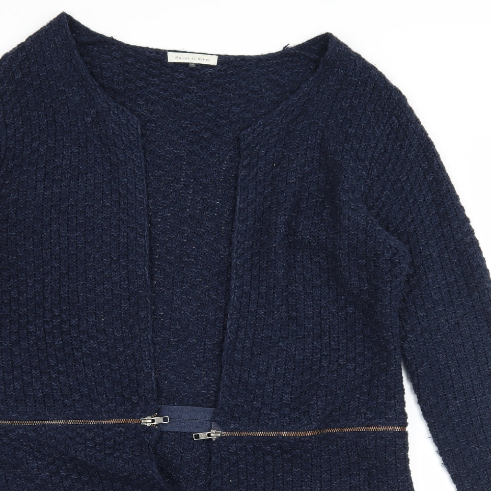 Maison De Nimes Womens Blue  Knit Cardigan Jumper Size 12