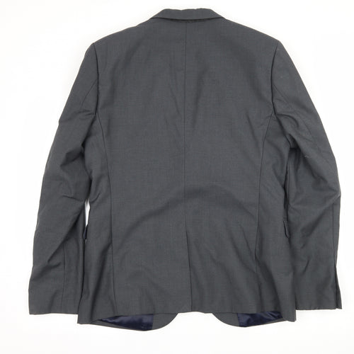 Topman Mens Grey   Jacket Suit Jacket Size L