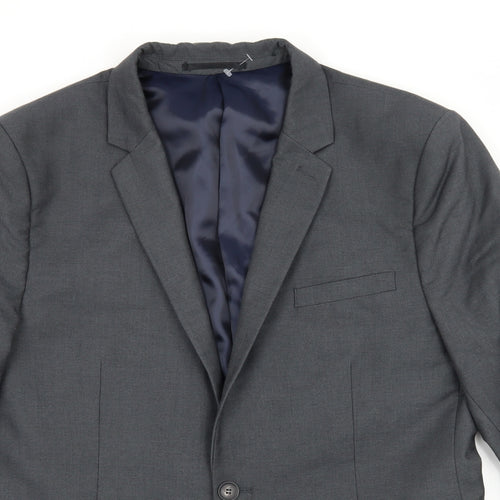 Topman Mens Grey   Jacket Suit Jacket Size L