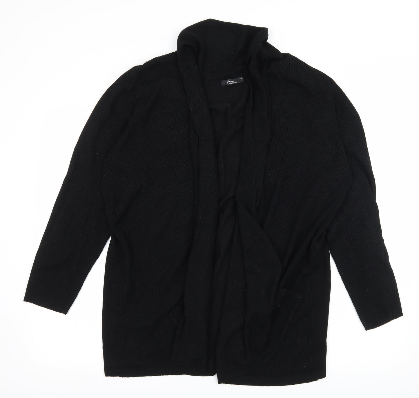 Bonmarché Womens Black  Knit Cardigan Jumper Size XL