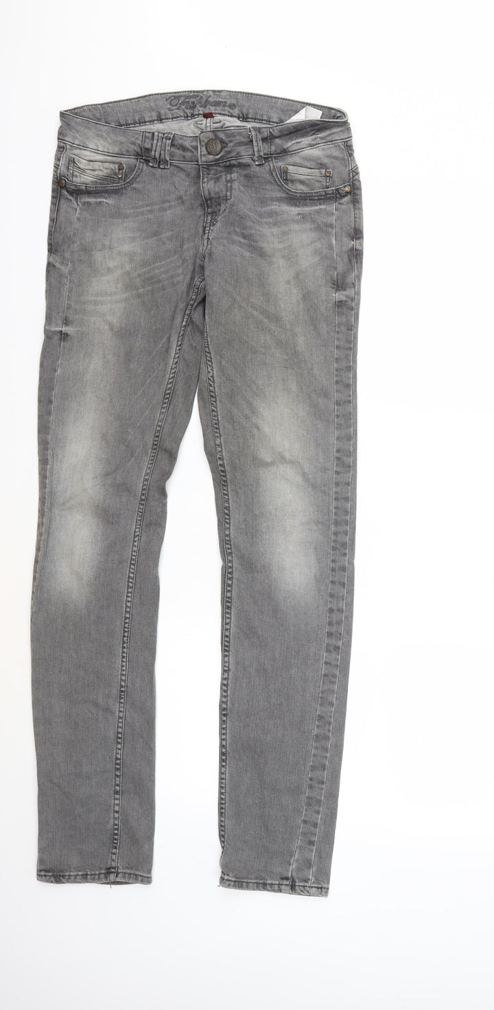Fishbone Womens Grey Denim Straight Jeans Size 29 in L32 in