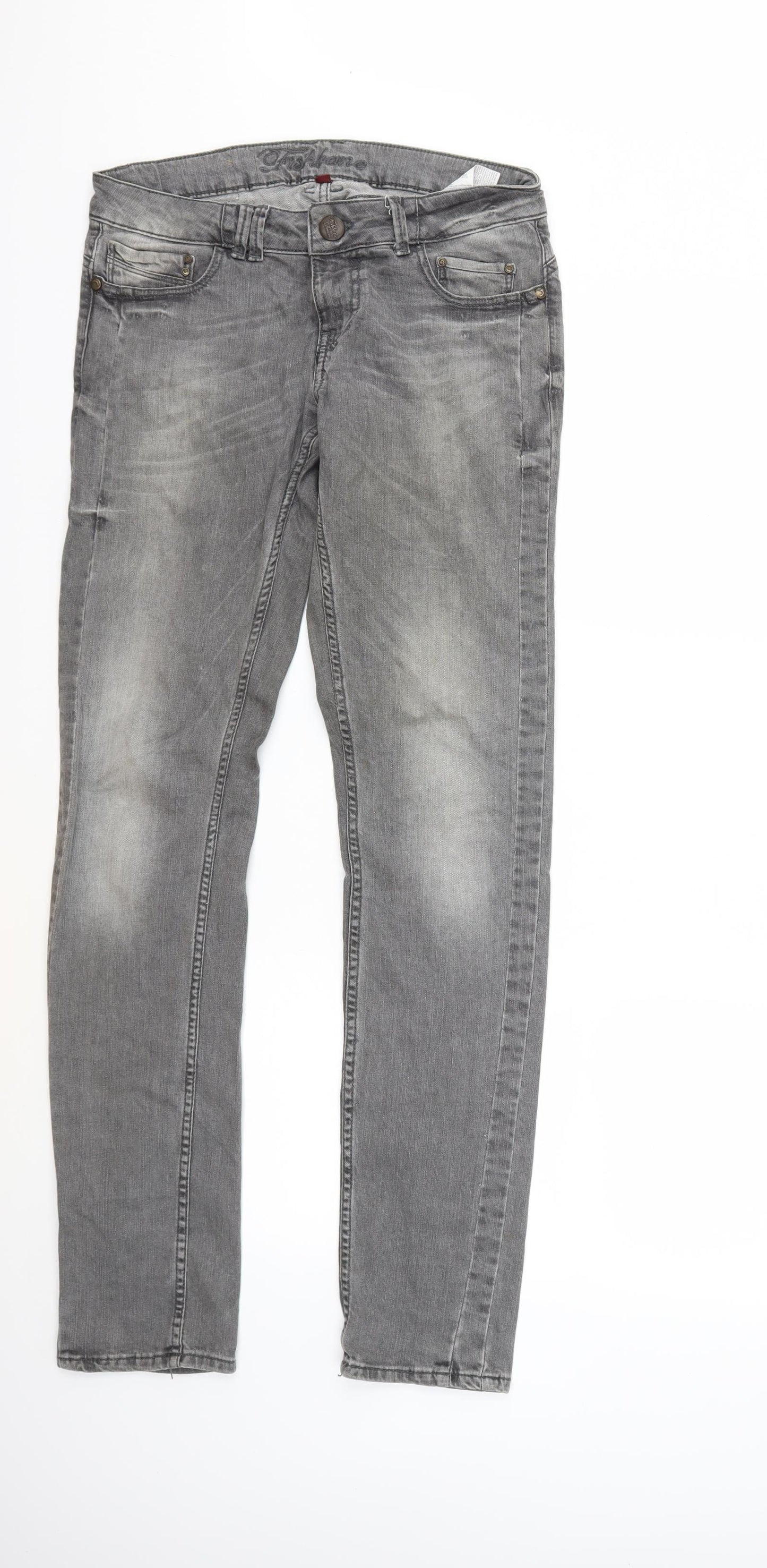 Fishbone Womens Grey  Denim Straight Jeans Size 29 in L32 in