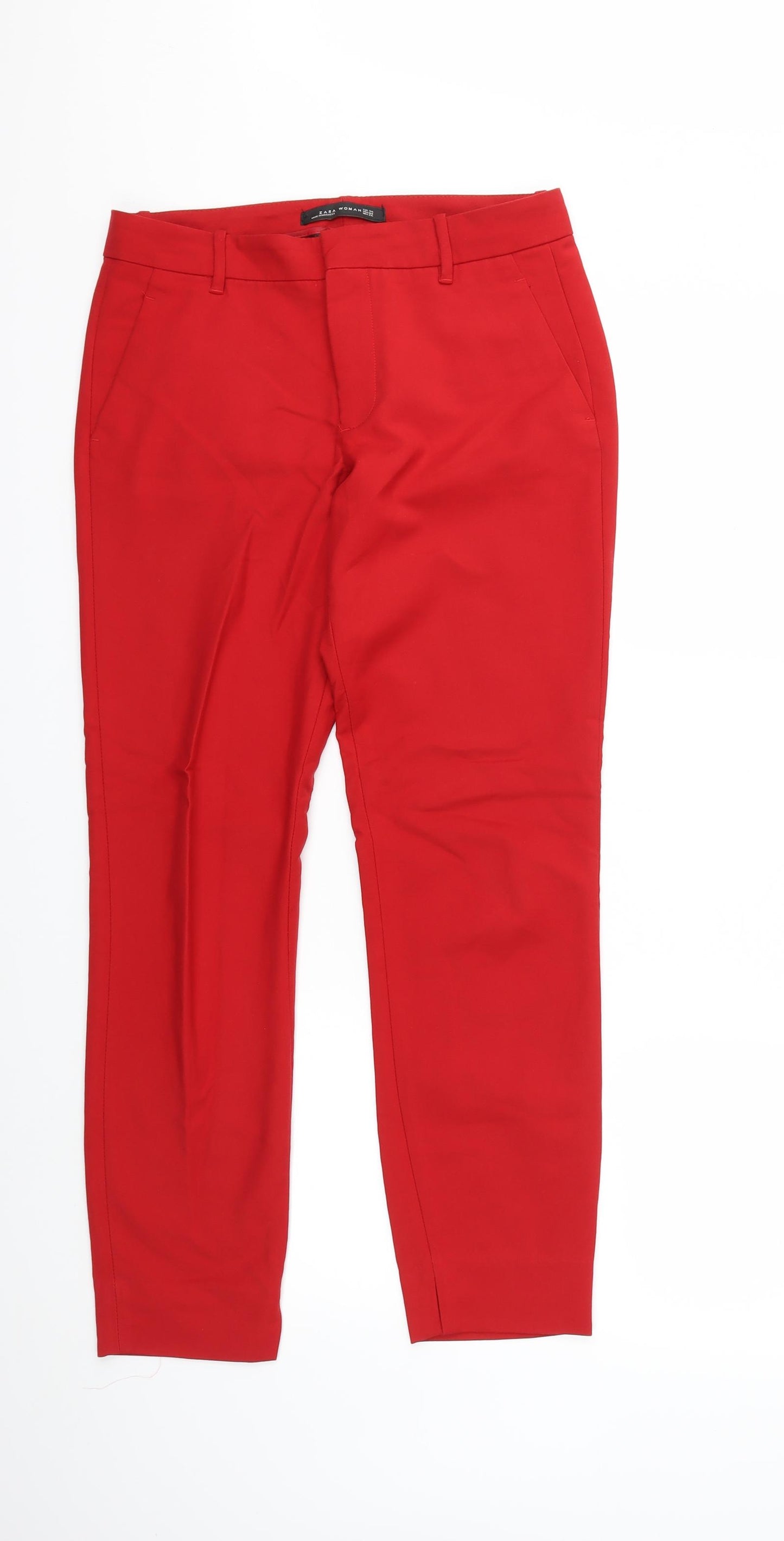 Zara Womens Red   Trousers  Size 8 L29 in