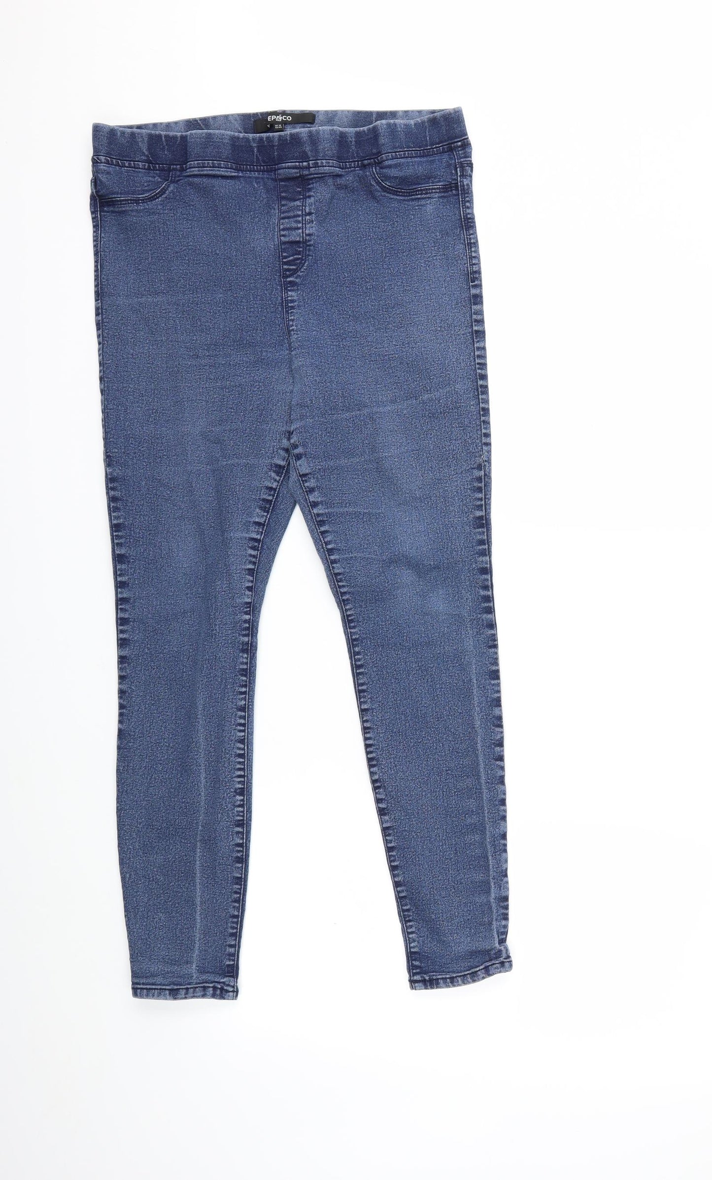 PEP & CO Womens Blue  Denim Jegging Jeans Size 16 L25 in