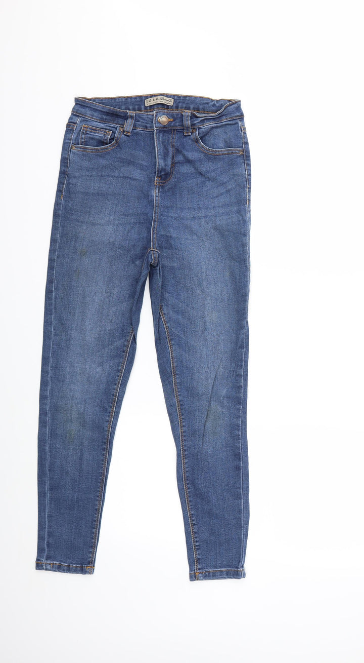 Denim & Co. Womens Blue Denim Skinny Jeans Size 12 L25 in