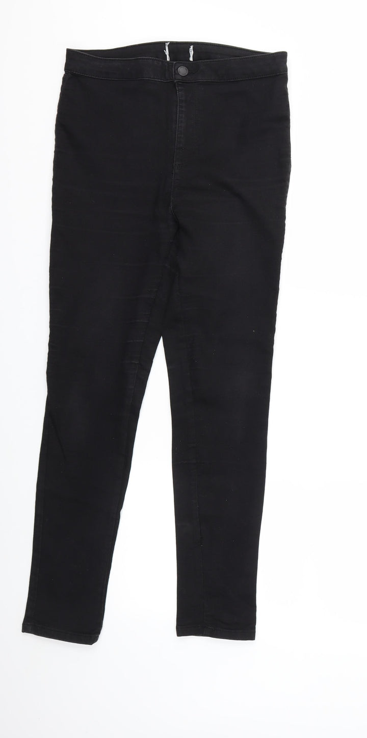 Preworn Womens Black  Denim Skinny Jeans Size 30 in L30 in
