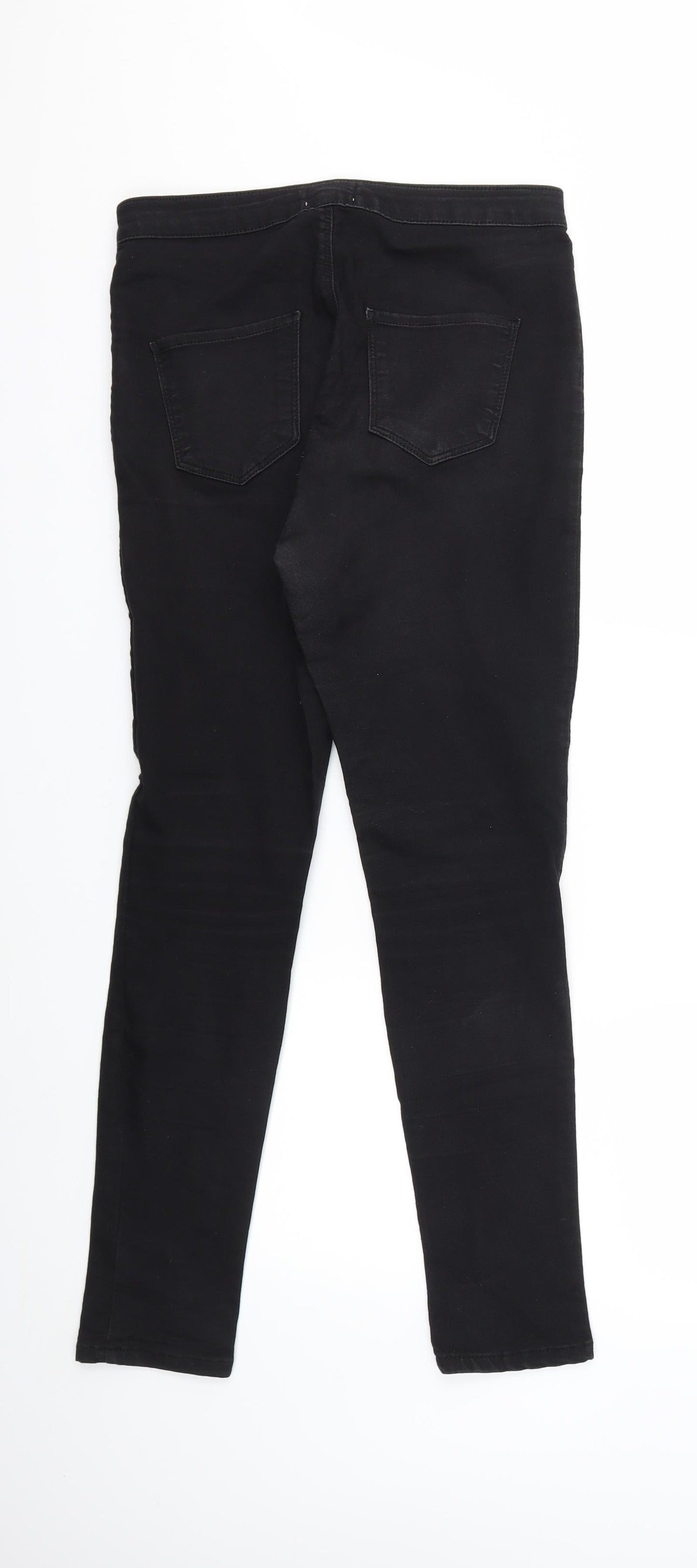 Preworn Womens Black  Denim Skinny Jeans Size 30 in L30 in