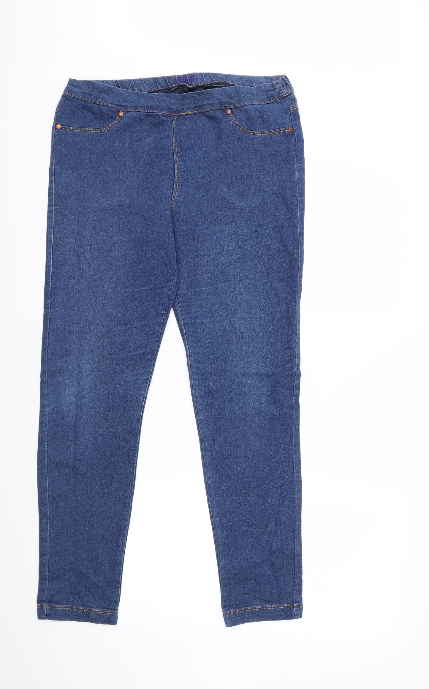 Denim & Co. Womens Blue  Denim Jegging Jeans Size 14 L29 in