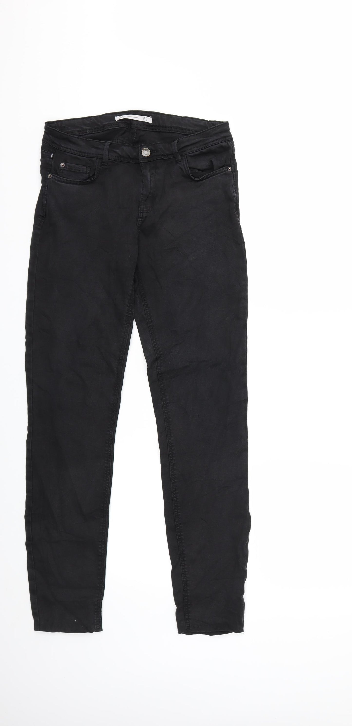 Zara Womens Black  Denim Skinny Jeans Size 10 L29 in