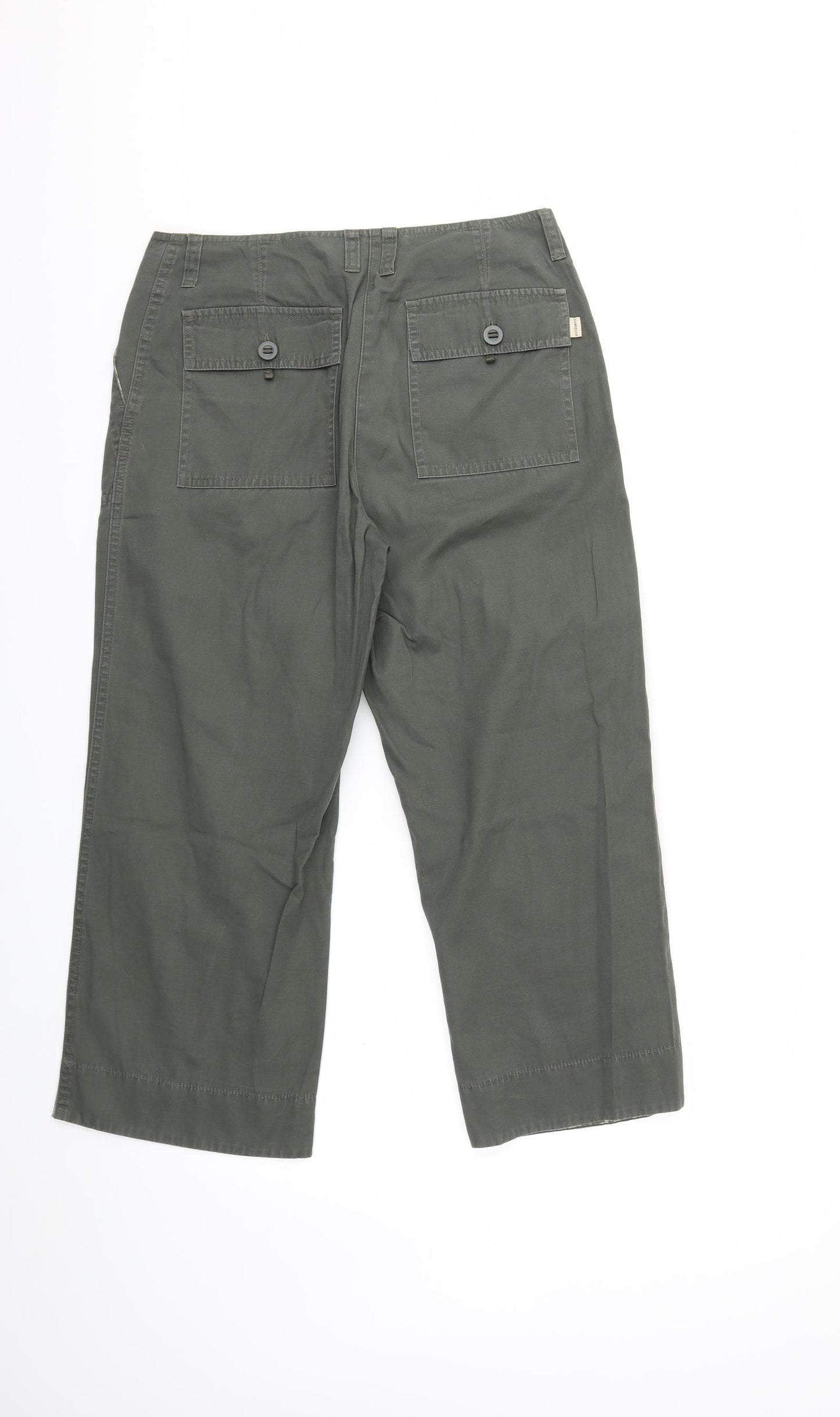 NEXT Womens Green   Cropped Trousers Size 10 L22 in