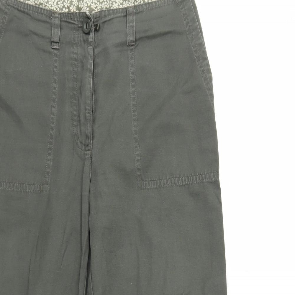 NEXT Womens Green   Cropped Trousers Size 10 L22 in