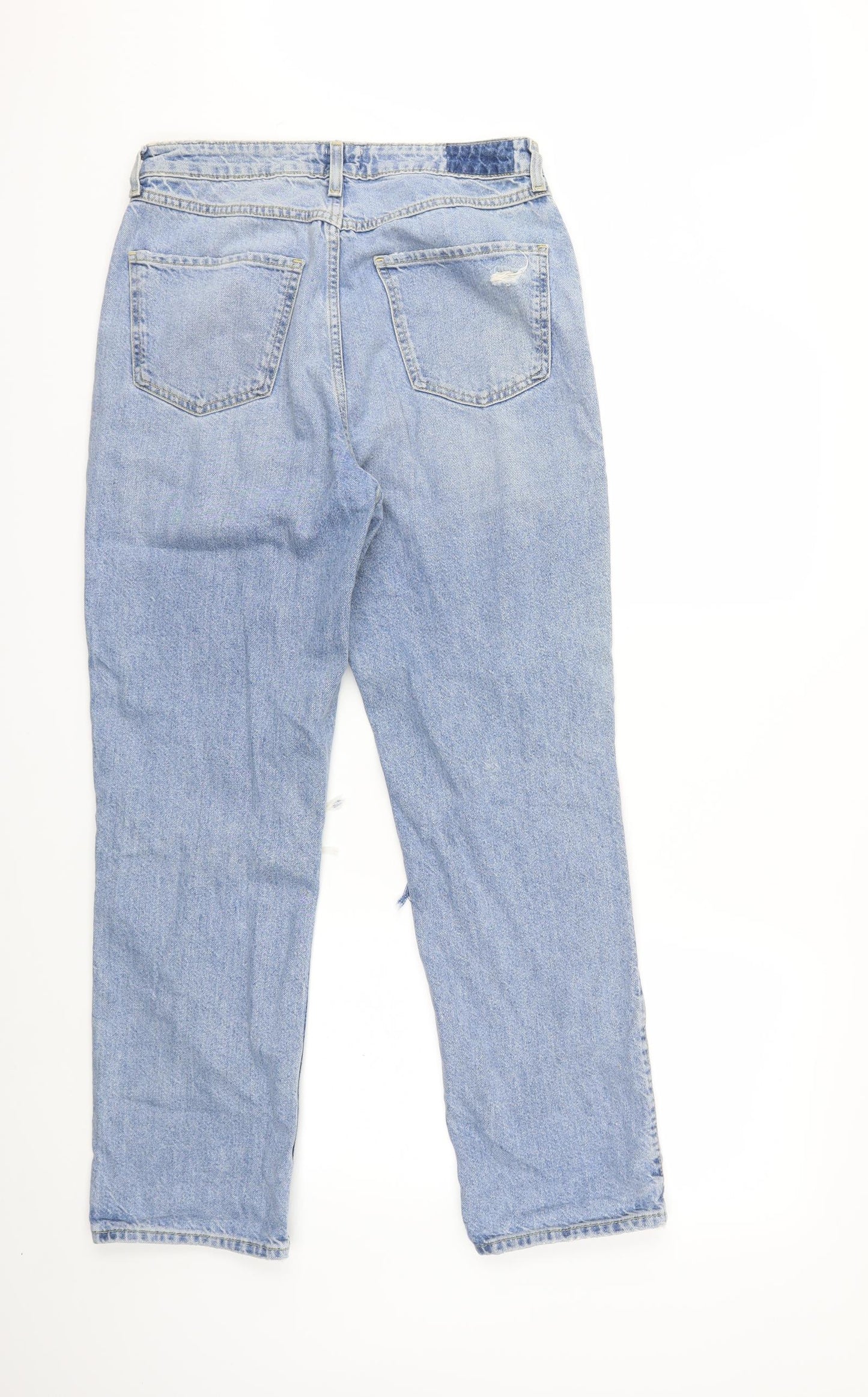 River Island Womens Blue  Denim Straight Jeans Size 12 L28 in
