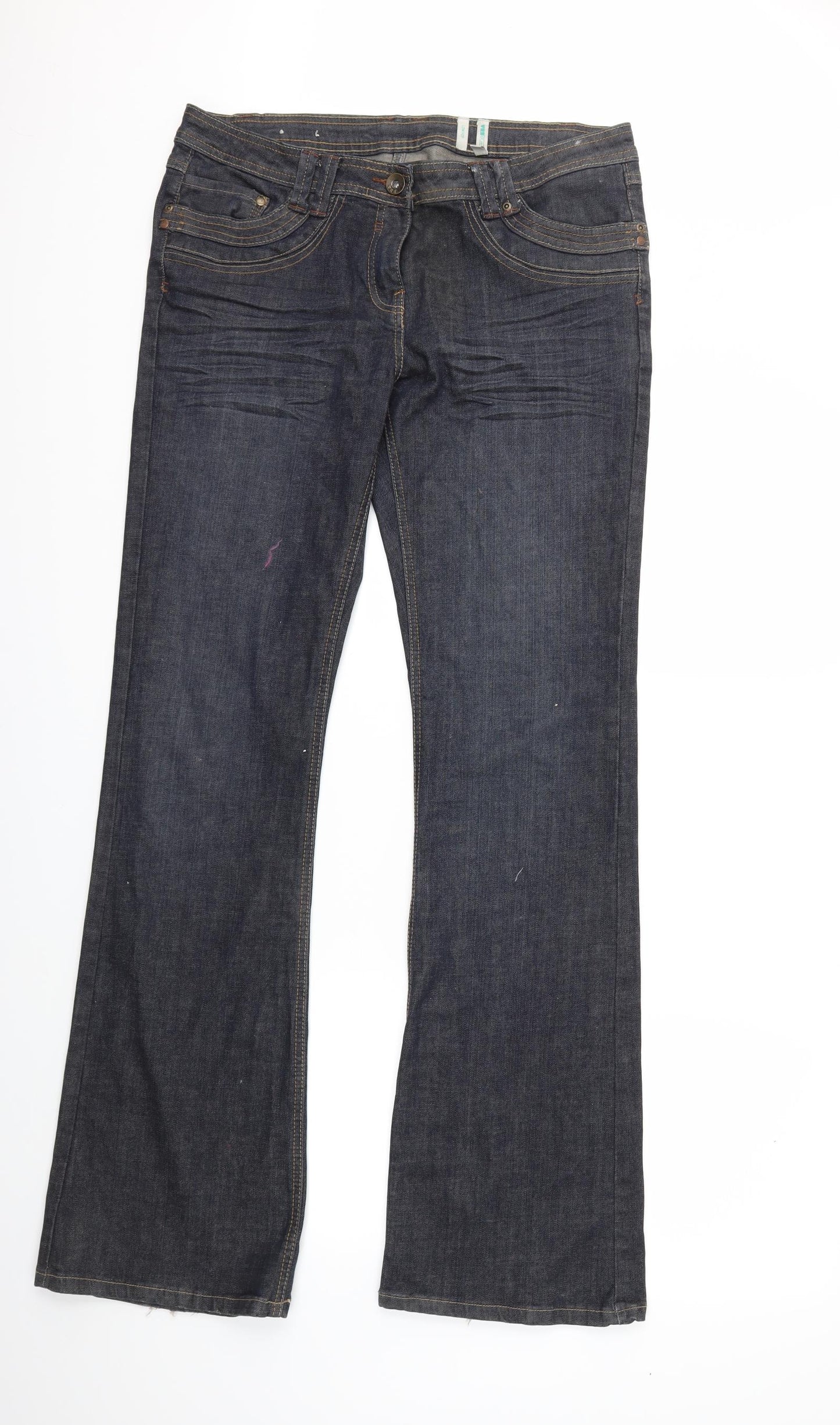 yes yes Womens Blue  Denim Flared Jeans Size 14 L35 in