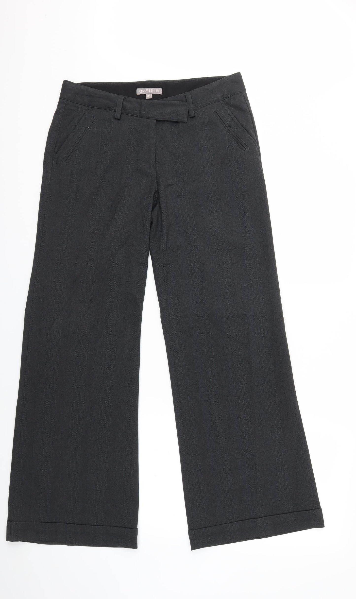 Avenue Womens Grey   Trousers  Size 10 L30 in
