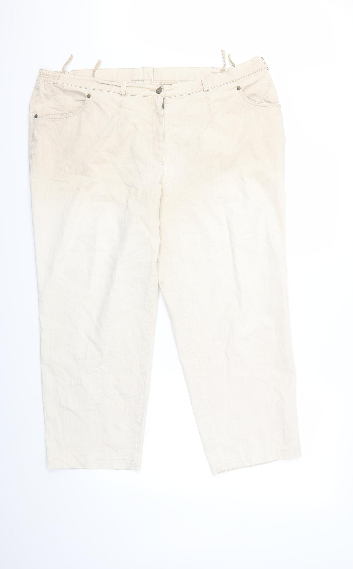 Preworn Womens Beige   Trousers  Size 26 L25 in
