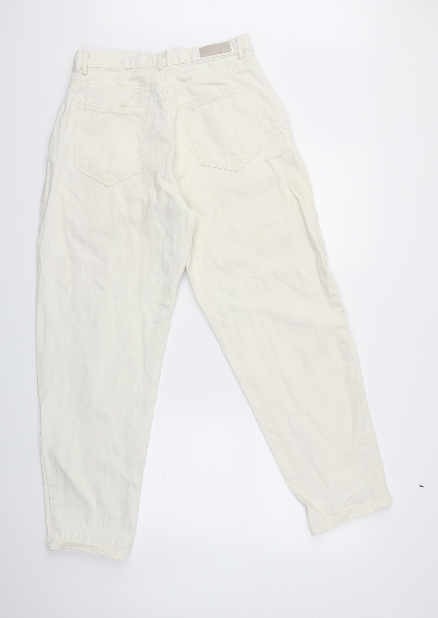 Pull&Bear Womens Beige  Denim Mom Jeans Size 10 L29 in