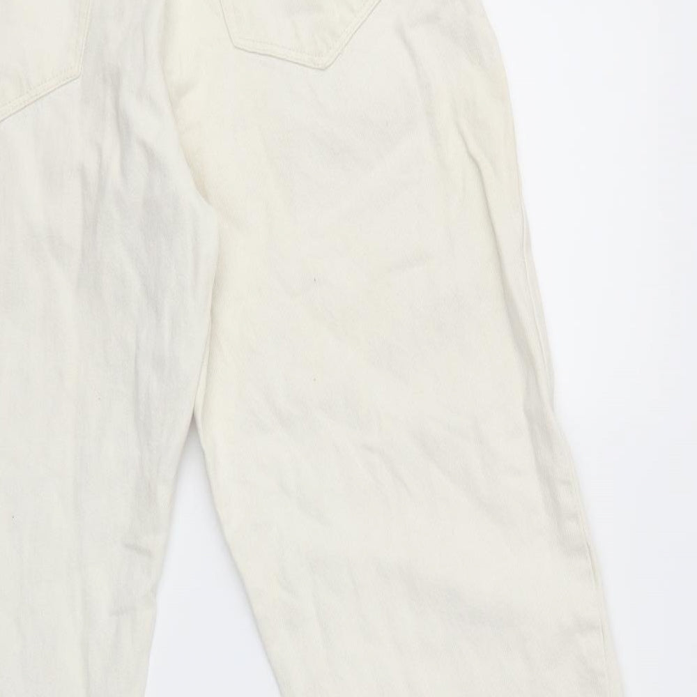 Pull&Bear Womens Beige  Denim Mom Jeans Size 10 L29 in