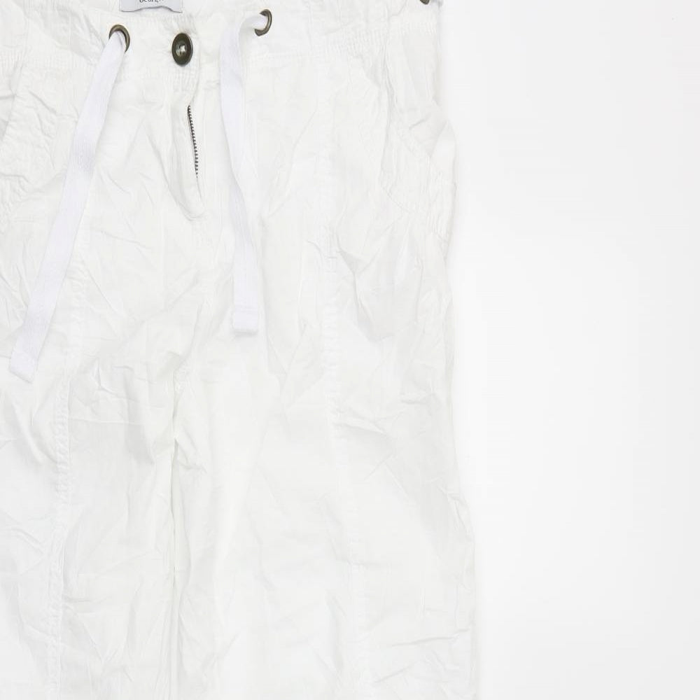 George Womens White   Cargo Trousers Size 14 L27 in