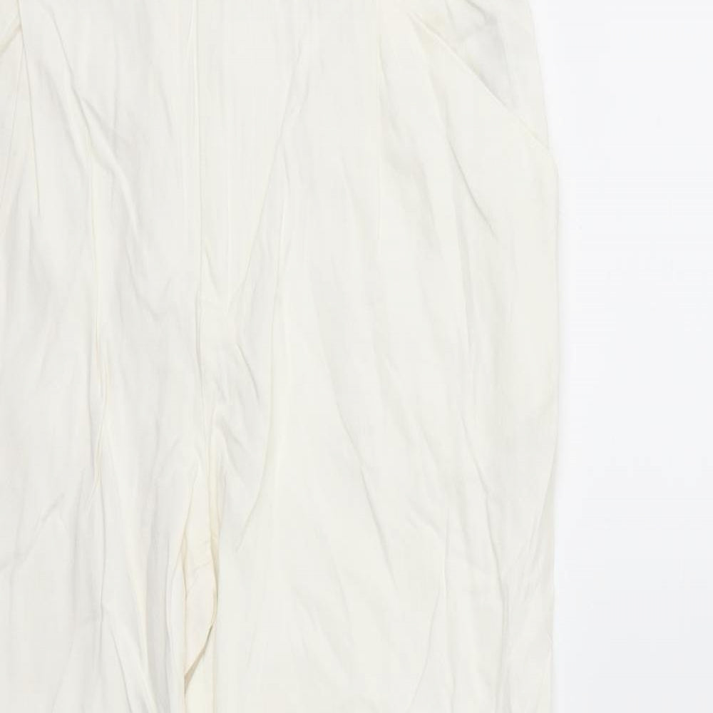 Zara Womens White   Trousers  Size S L26 in