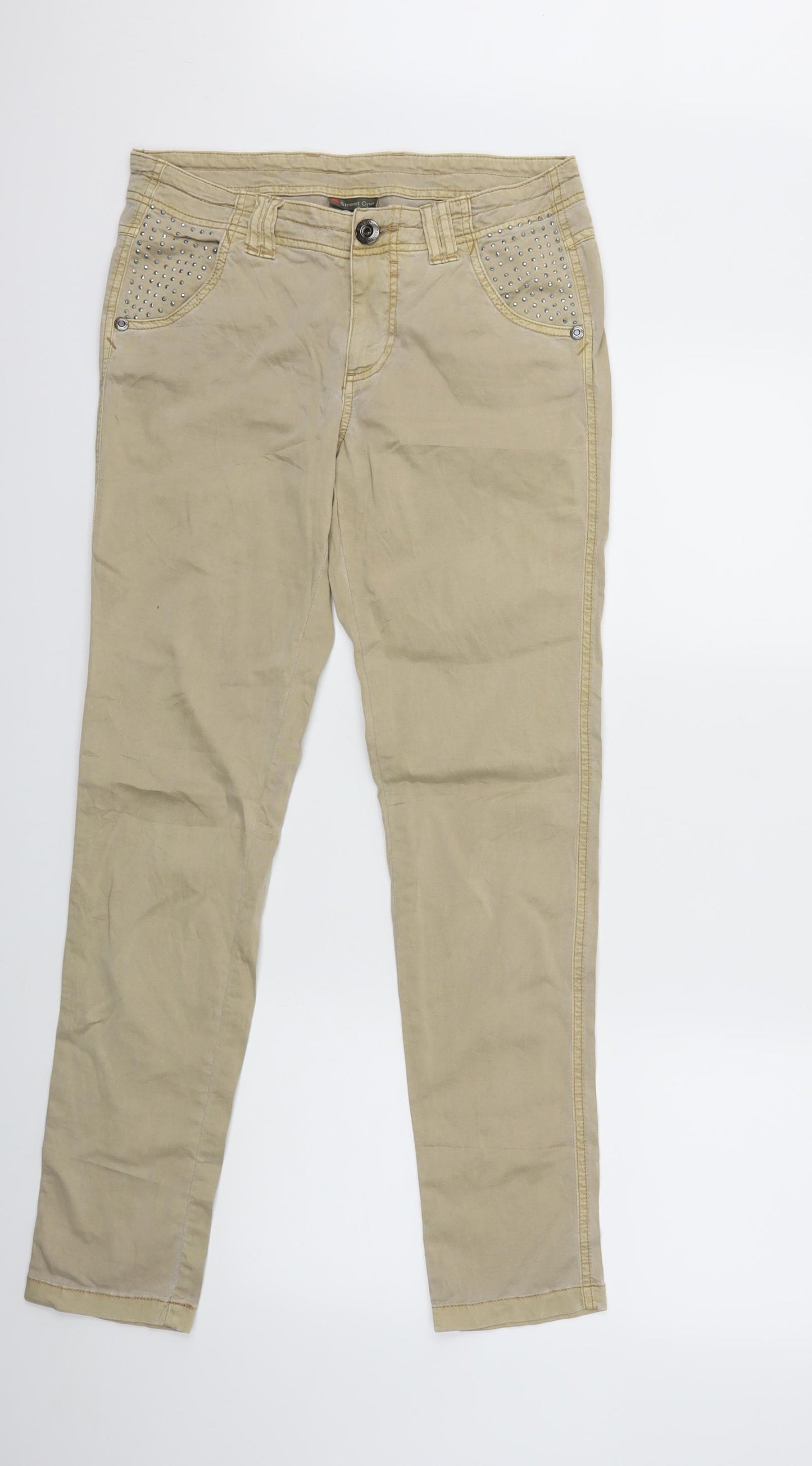 Street One Womens Beige   Trousers  Size 30 in L29 in