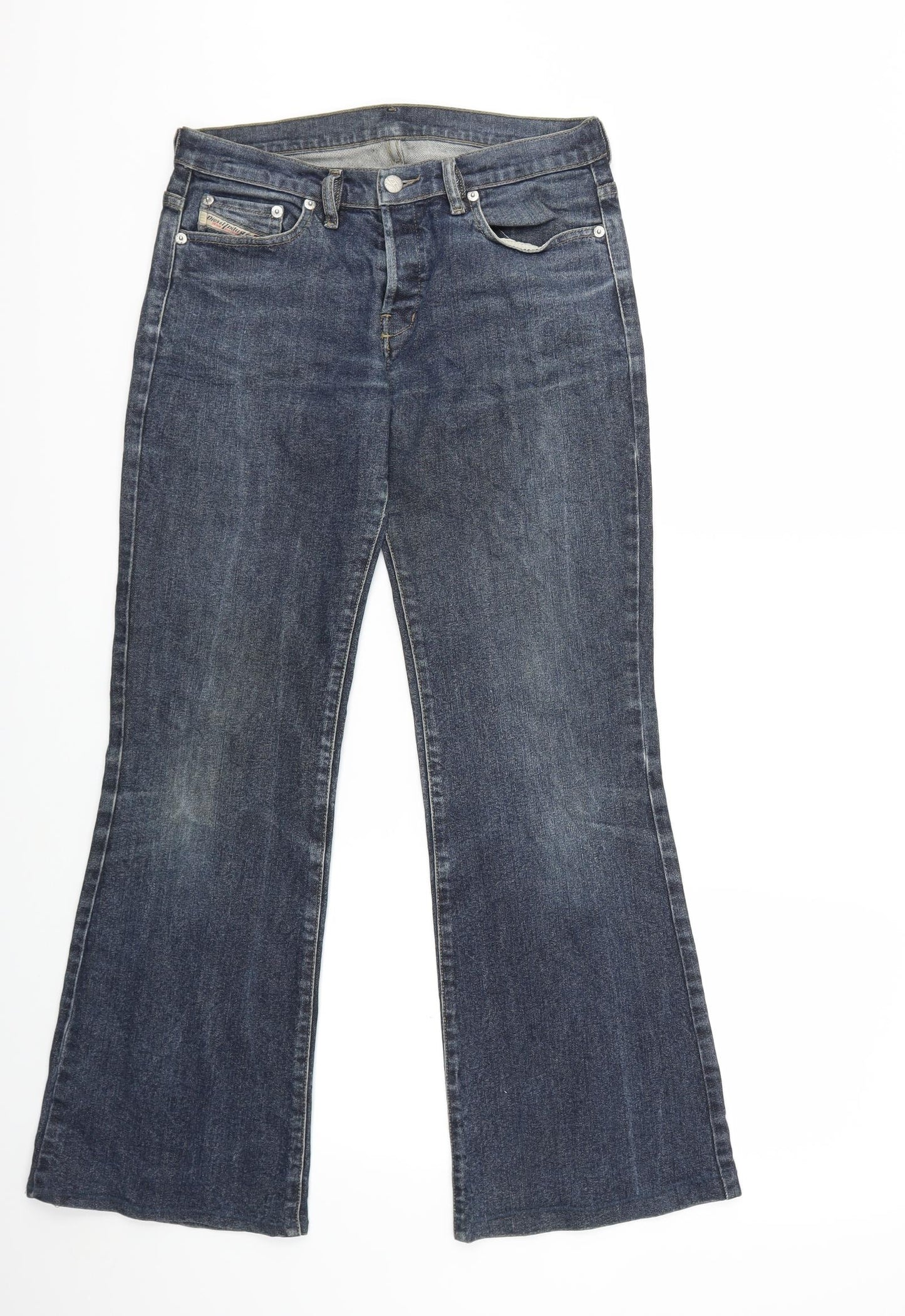 Diesel Womens Blue  Denim Flared Jeans Size 28 in L29 in