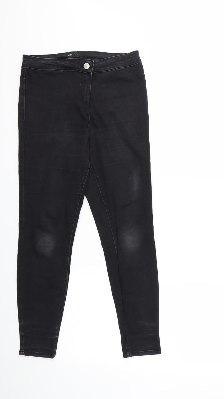 Papaya Womens Black  Denim Skinny Jeans Size 10 L26 in