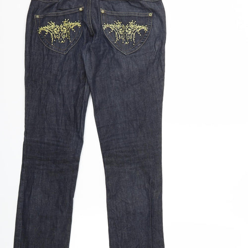 VERO MODA Womens Blue  Denim Straight Jeans Size 30 in L32 in