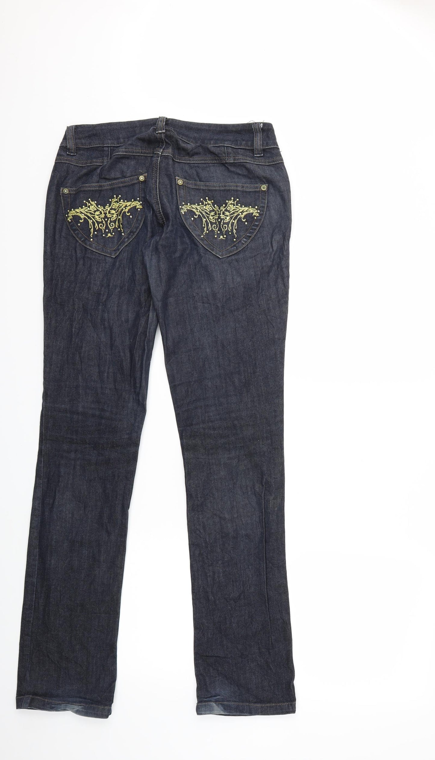 VERO MODA Womens Blue  Denim Straight Jeans Size 30 in L32 in