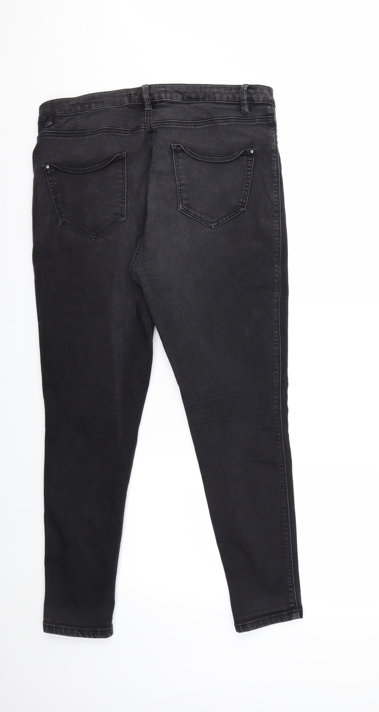 Very Womens Black  Denim Skinny Jeans Size 16 L26 in