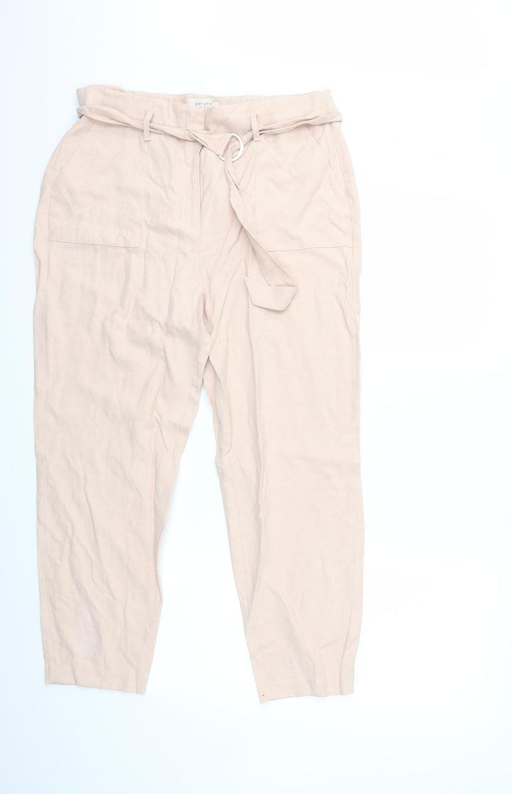 Per Una Womens Pink Trousers Size 16 L23 in