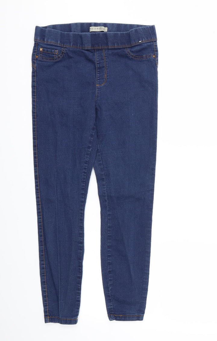 Denim & Co. Womens Blue Denim Skinny Jeans Size 14 L25 in