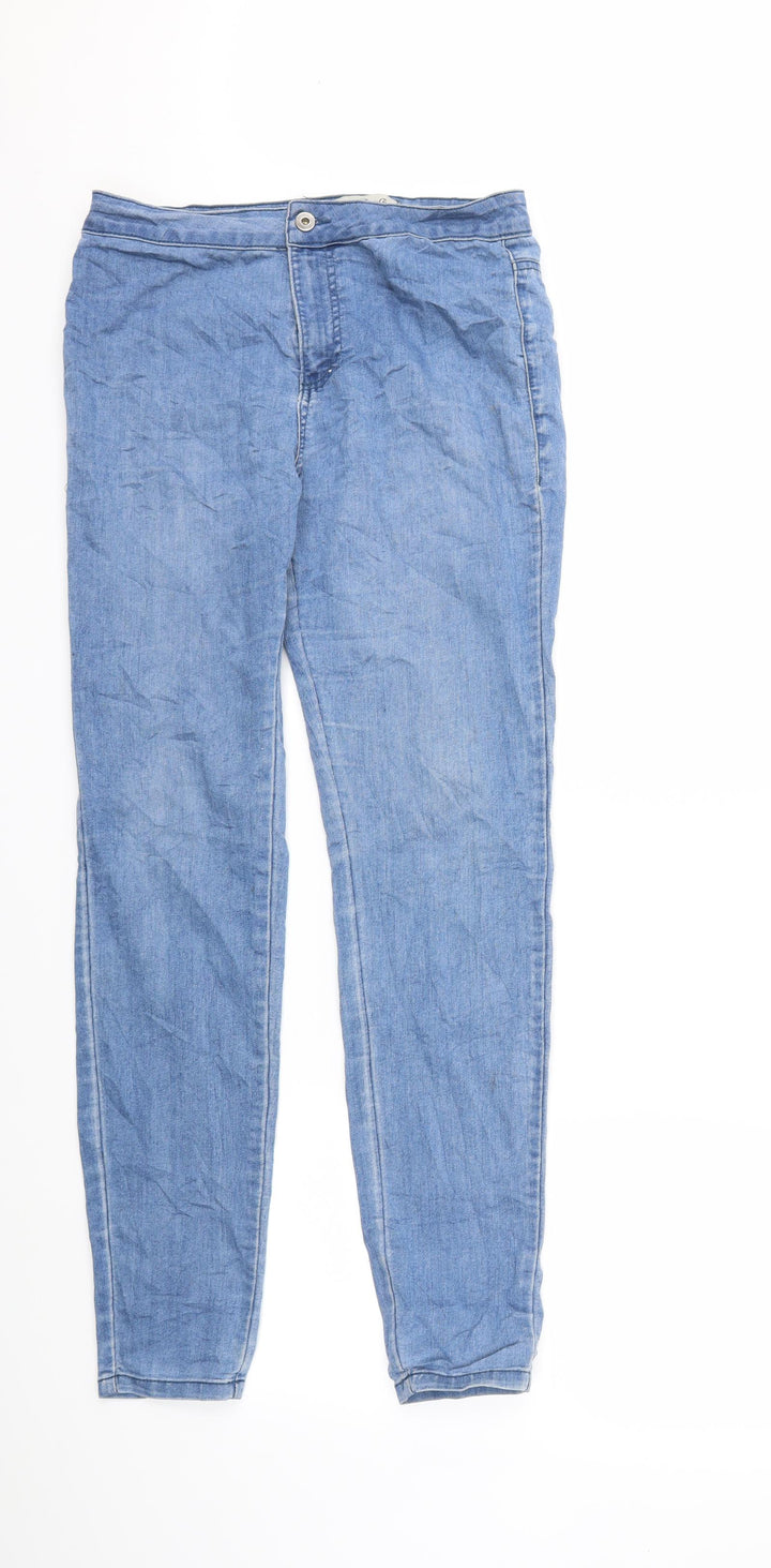 Denim & Co. Womens Blue  Denim Skinny Jeans Size 12 L29 in