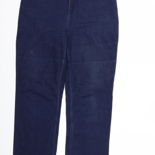 Per Una Womens Blue  Denim Straight Jeans Size 32 in L27 in