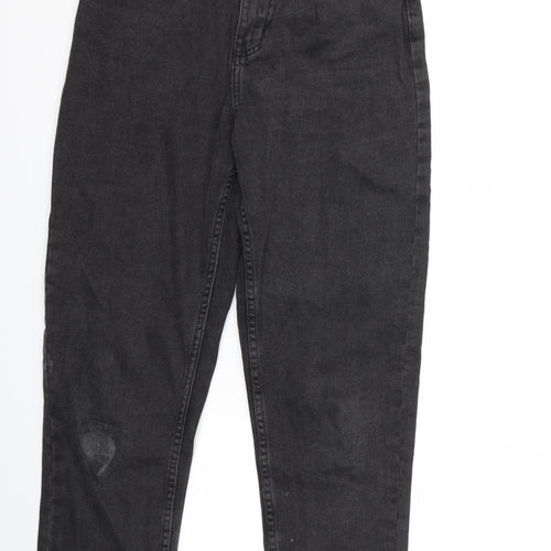 Denim & Co. Womens Black  Denim Mom Jeans Size 8 L30 in