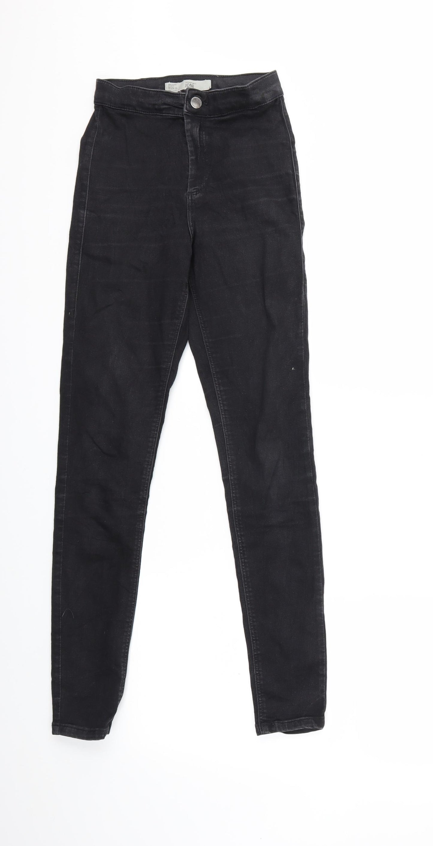 Topshop Womens Black  Denim Skinny Jeans Size 26 in L30 in - JONI