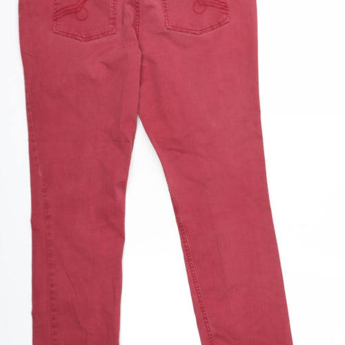 BHS Womens Red  Denim Skinny Jeans Size 16 L29 in