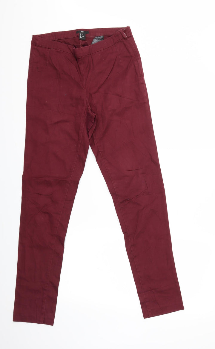 H&M Womens Red  Denim Skinny Jeans Size 10 L29 in