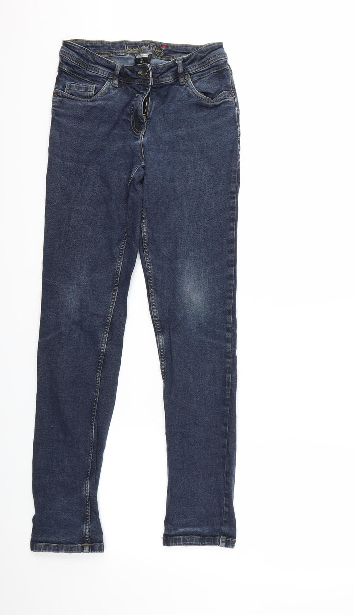 Up Fashion Womens Blue  Denim Skinny Jeans Size 10 L32 in