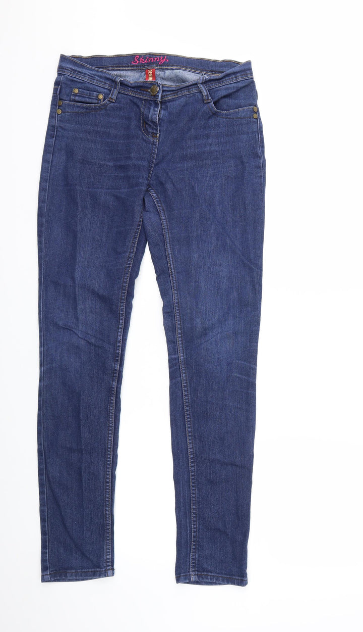 Denim & Co. Womens Blue  Denim Skinny Jeans Size 10 L30 in