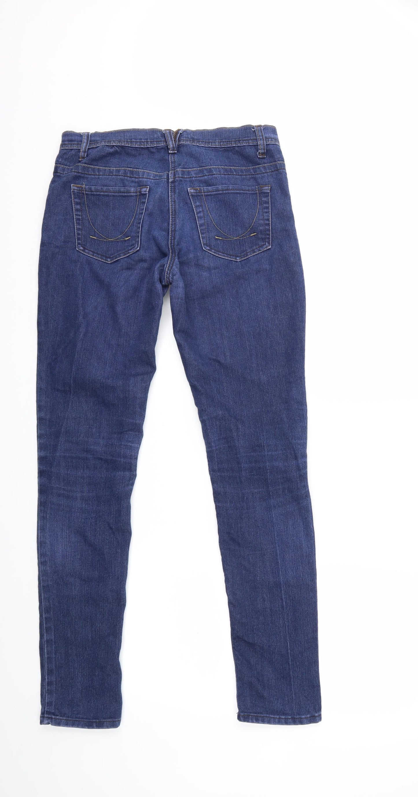 Denim & Co. Womens Blue  Denim Skinny Jeans Size 10 L30 in